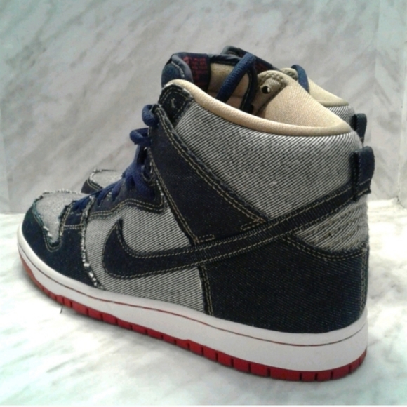 Nike SB Dunk High TRD QS Reese Forbes men's sz 8 women's 9.5 Denim Midnight navy - Picture 4 of 7